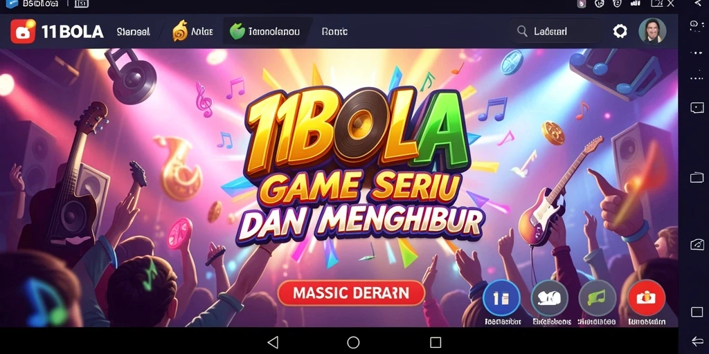 Screenshot 11BOLA menampilkan gameplay seru dengan ritme musik yang menggembirakan.