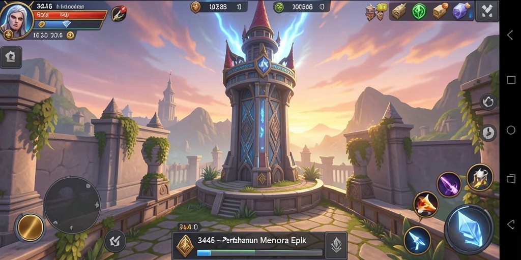 Gameplay menara pertahanan yang intens dan mendebarkan di 3446.