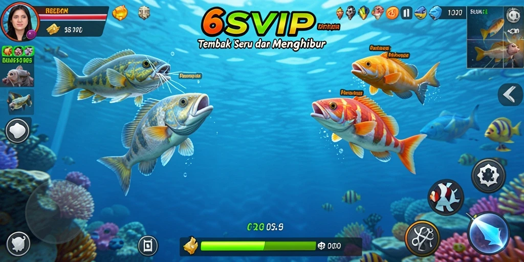 Tampilan gameplay seru dalam 6SVIP menembak ikan.