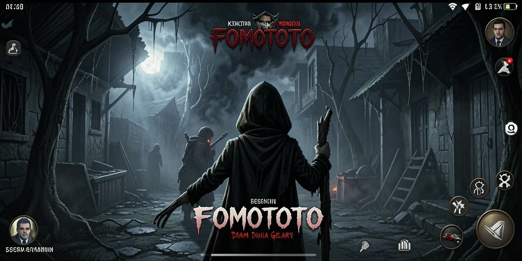Tampilan gameplay FOMOTOTO yang menakutkan dan mendebarkan.