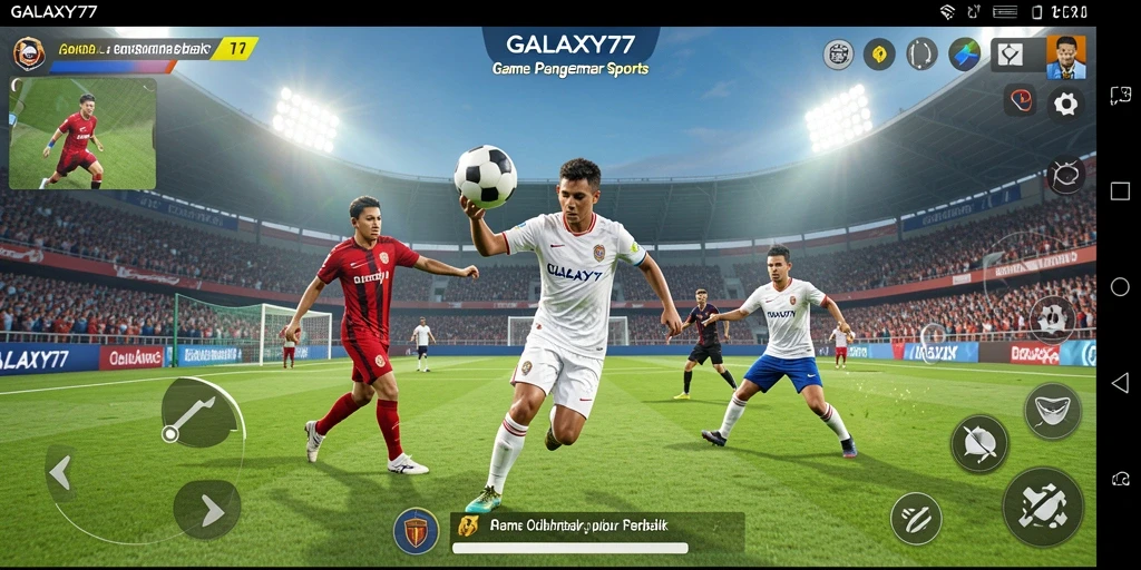 Tampilan gameplay GALAXY77 yang penuh aksi olahraga.