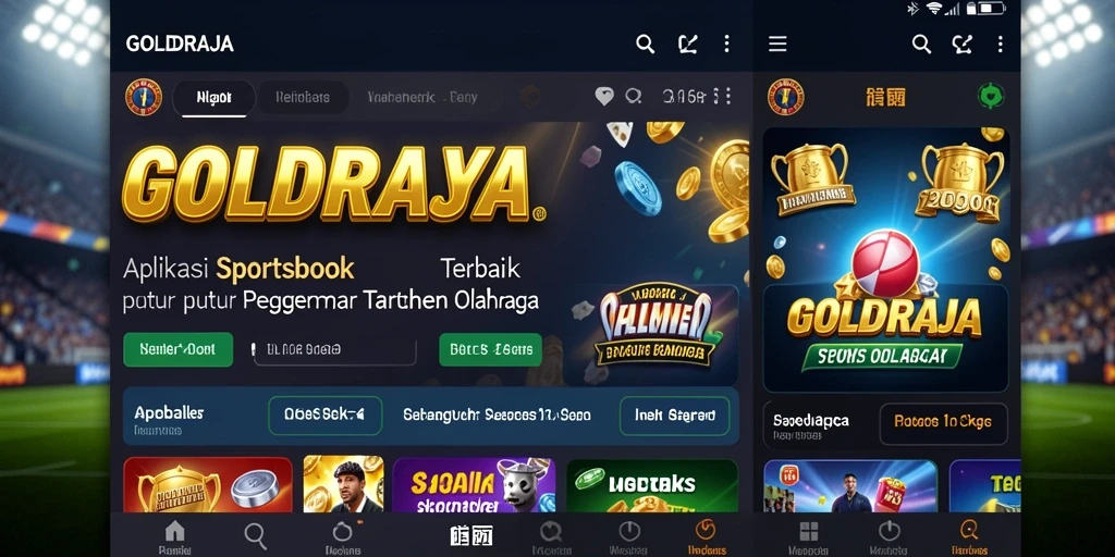 Tampilan gameplay yang menarik dalam aplikasi Sportsbook GOLDRAJA.