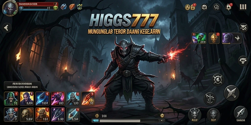 Screenshot HIGGS777 menampilkan suasana mencekam saat menjelajahi kegelapan.