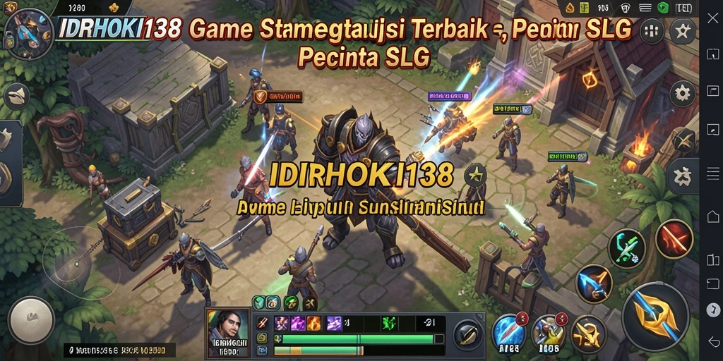 Tampilan gameplay menegangkan dari IDRHOKI138 dengan pertempuran strategis.