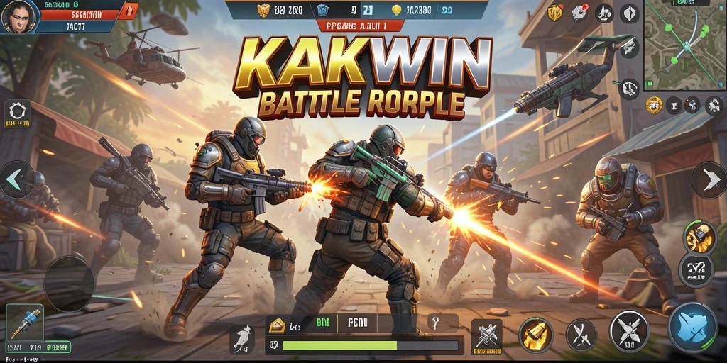 Tampilan gameplay KAKWIN yang mendebarkan dalam pertempuran Battle Royale.