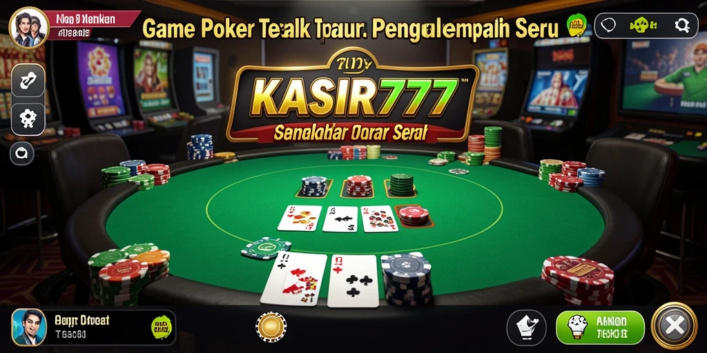 Screenshot utama KASIR777 menampilkan aksi seru permainan Poker.