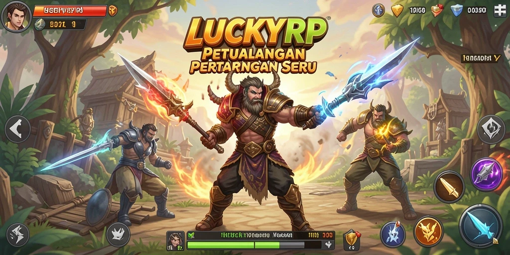 Tampilan gameplay LUCKYRP dengan aksi pertarungan yang seru.