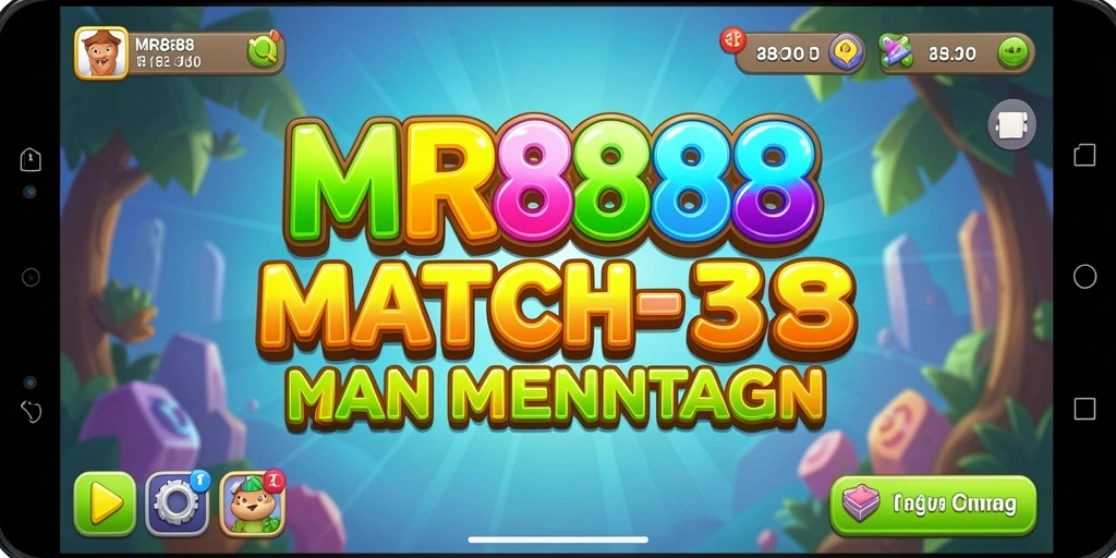 Tangkapan layar MR888 menunjukkan momen seru dalam gameplay Match-3.