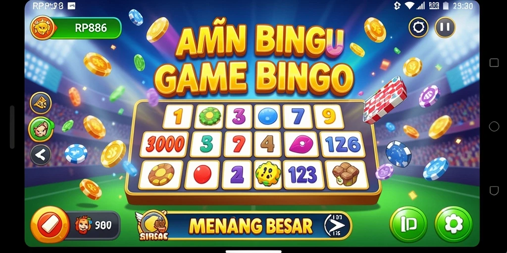 Tampilan screenshot RP886 memperlihatkan asyiknya gameplay Bingo.