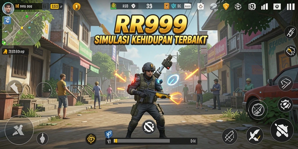 Screenshot gameplay RR999 yang menunjukkan simulasi kehidupan yang menarik.