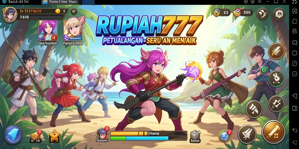 Tangkapan layar gameplay RUPIAH777 yang menampilkan petualangan anime seru.