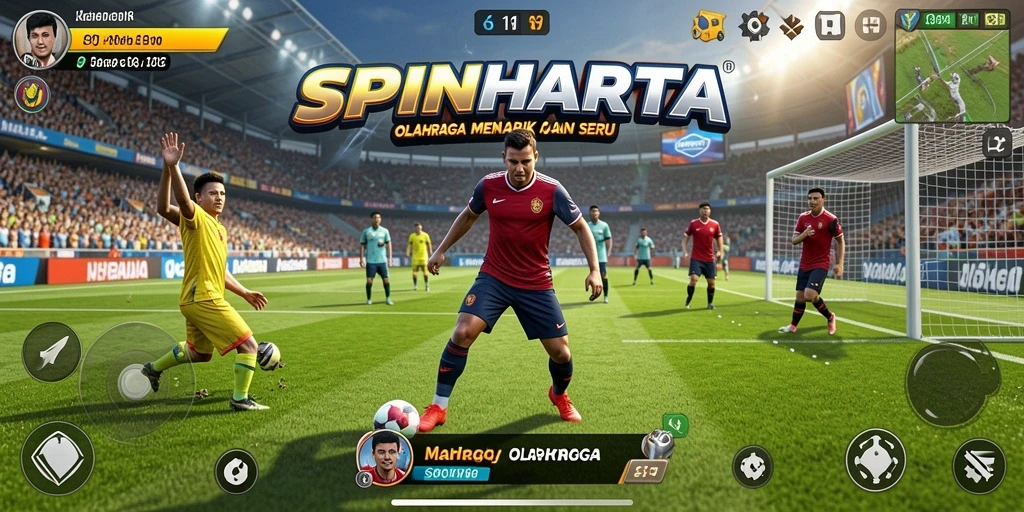 Tampilan seru dari gameplay SPINHARTA yang mendebarkan.