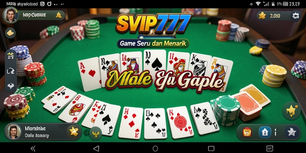 Screenshot gameplay SVIP777 yang menampilkan momen seru dalam permainan Gaple.